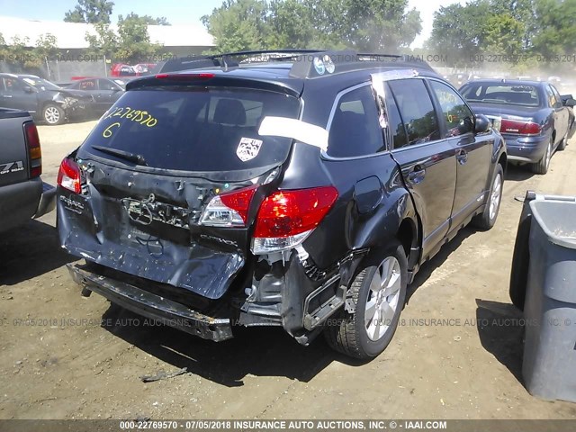 4S4BRCLC9C3299590 - 2012 SUBARU OUTBACK 2.5I LIMITED BLACK photo 4