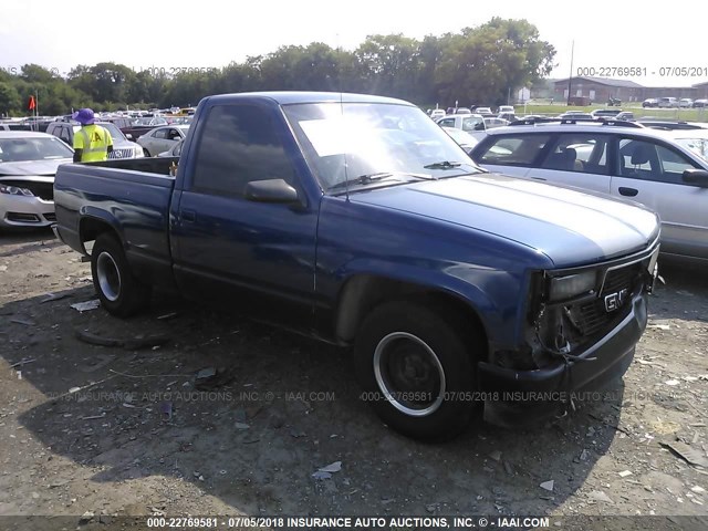 1GTDC14K4NZ532218 - 1992 GMC SIERRA C1500 BLUE photo 1