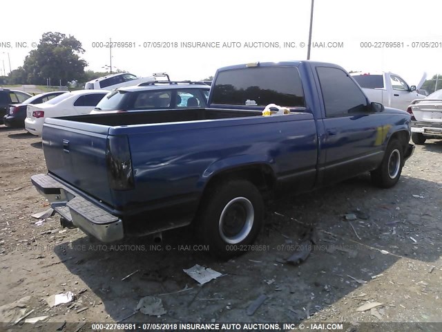 1GTDC14K4NZ532218 - 1992 GMC SIERRA C1500 BLUE photo 4