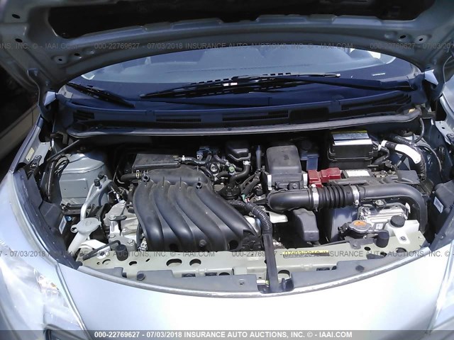 3N1CE2CPXFL362256 - 2015 NISSAN VERSA NOTE S/S PLUS/SV/SL/SR GRAY photo 10