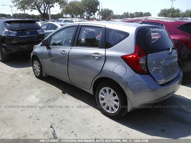 3N1CE2CPXFL362256 - 2015 NISSAN VERSA NOTE S/S PLUS/SV/SL/SR GRAY photo 3
