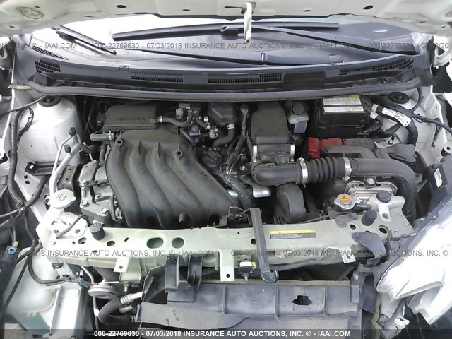 3N1CE2CP2GL381255 - 2016 NISSAN VERSA NOTE S/S PLUS/SV/SL/SR WHITE photo 10