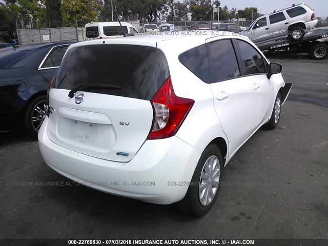 3N1CE2CP2GL381255 - 2016 NISSAN VERSA NOTE S/S PLUS/SV/SL/SR WHITE photo 4