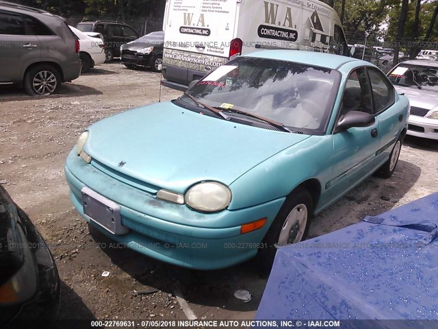 3B3ES47C9TT244617 - 1996 DODGE NEON HIGHLINE TURQUOISE photo 2