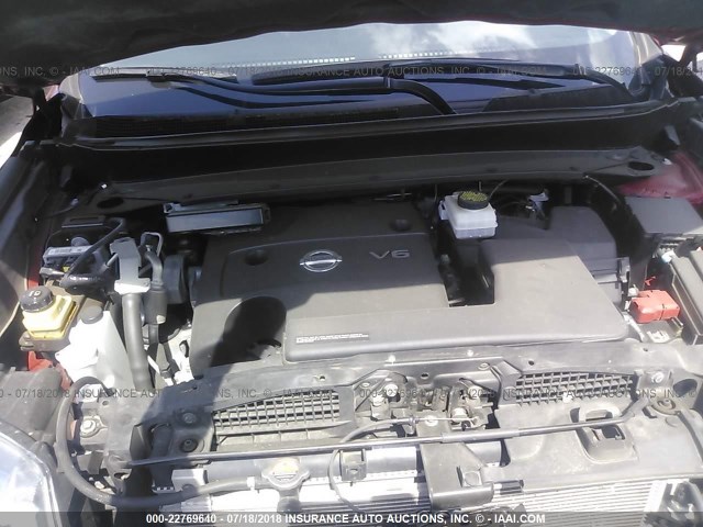 5N1AR2MN7GC611675 - 2016 NISSAN PATHFINDER S/SV/SL/PLATINUM 红色 照片 10