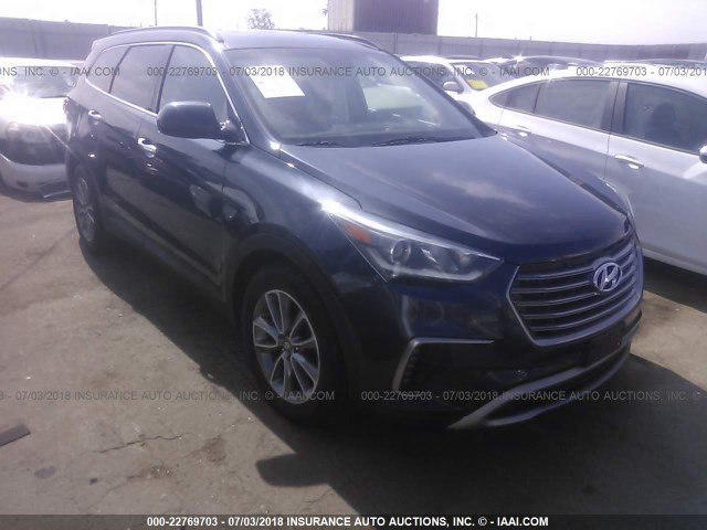 KM8SM4HF7HU212732 - 2017 HYUNDAI SANTA FE SE GRAY photo 1