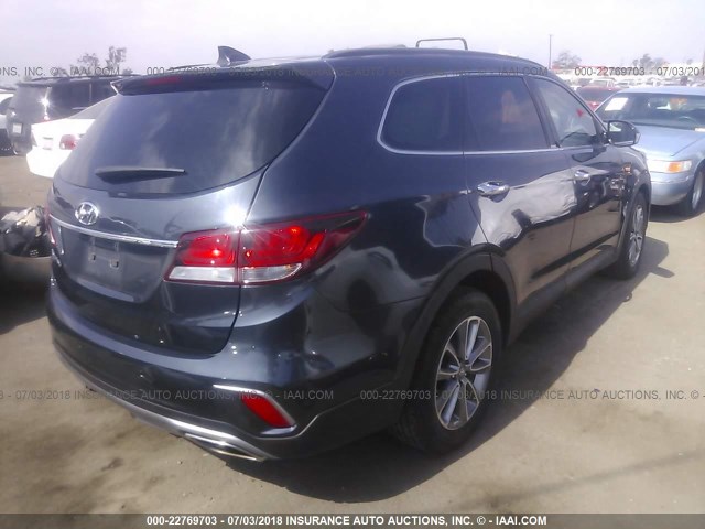 KM8SM4HF7HU212732 - 2017 HYUNDAI SANTA FE SE GRAY photo 4