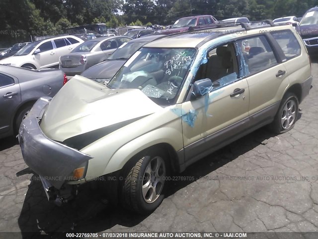JF1SG65643H754339 - 2003 SUBARU FORESTER 2.5XS ოქროსფერი ფოტო 2