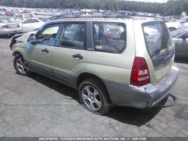 JF1SG65643H754339 - 2003 SUBARU FORESTER 2.5XS ოქროსფერი ფოტო 3