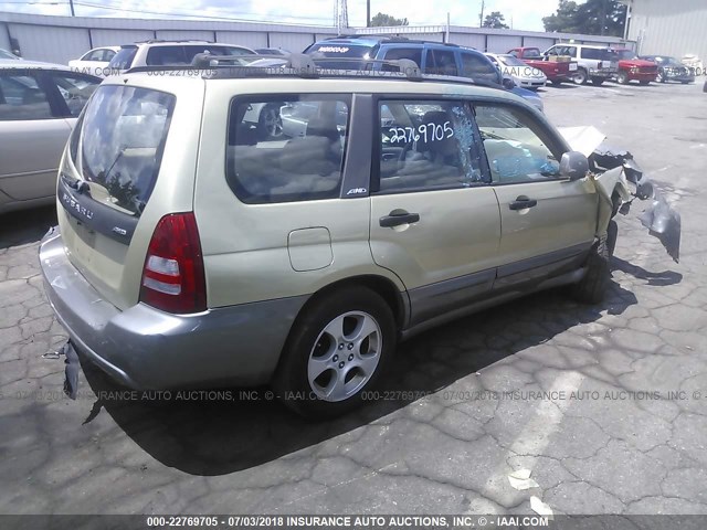 JF1SG65643H754339 - 2003 SUBARU FORESTER 2.5XS ოქროსფერი ფოტო 4