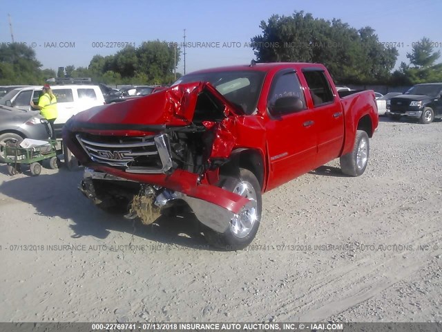 3GTP2VE77CG289065 - 2012 GMC SIERRA K1500 SLE RED photo 2