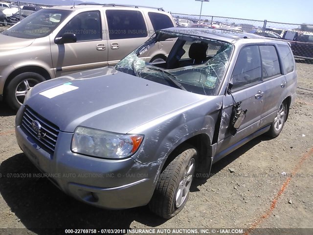 JF1SG65637H705722 - 2007 SUBARU FORESTER 2.5X PREMIUM SILVER photo 2