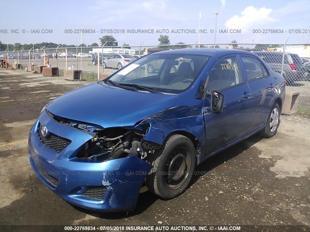 2T1BU4EE7AC402520 - 2010 TOYOTA COROLLA S/LE/XLE BLUE photo 2