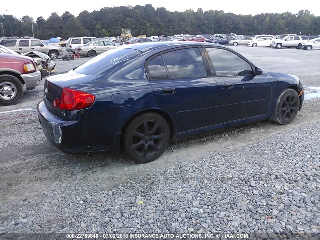 JNKCV51E46M508929 - 2006 INFINITI G35 BLUE photo 4