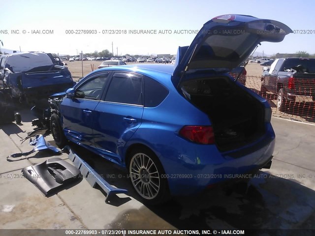 JF1GR89698L834021 - 2008 SUBARU IMPREZA WRX STI BLUE photo 3