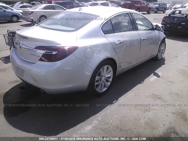 2G4GN5EX6E9313243 - 2014 BUICK REGAL PREMIUM SILVER photo 4