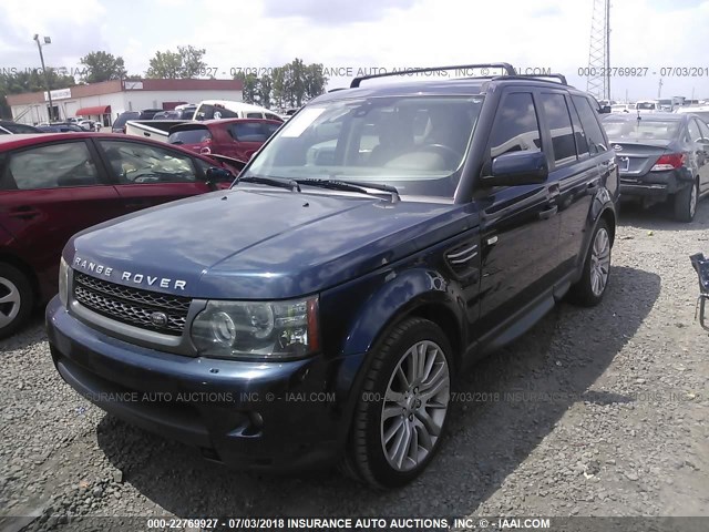 SALSK2D44BA295282 - 2011 LAND ROVER RANGE ROVER SPORT LUX BLUE photo 2