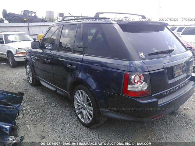 SALSK2D44BA295282 - 2011 LAND ROVER RANGE ROVER SPORT LUX BLUE photo 3