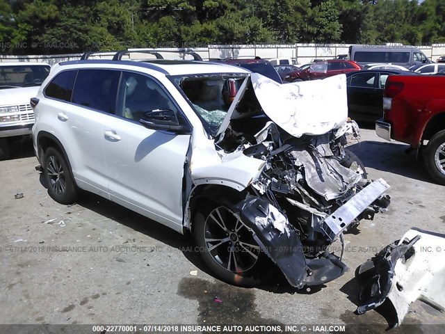 5TDKKRFHXGS161838 - 2016 TOYOTA HIGHLANDER XLE თეთრი ფოტო 1