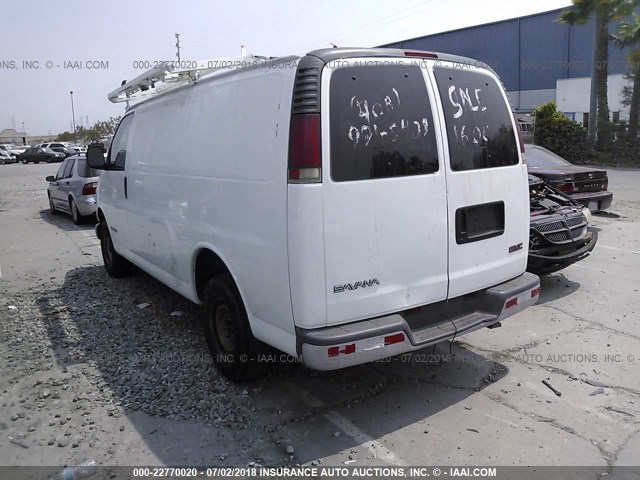 1GTGG25R611148260 - 2001 GMC SAVANA G2500 WHITE photo 3