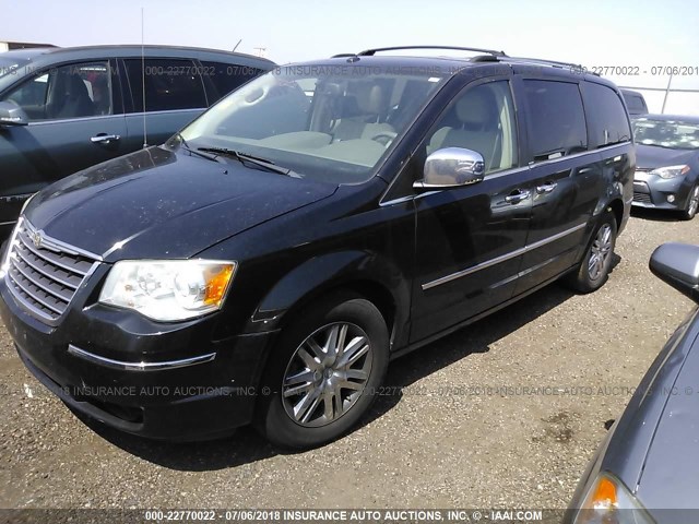 2A8HR64X28R793668 - 2008 CHRYSLER TOWN & COUNTRY LIMITED BLACK photo 2