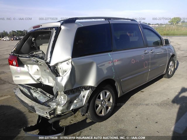 5TDZK22C89S232103 - 2009 TOYOTA SIENNA XLE/XLE LIMITED GRAY photo 4