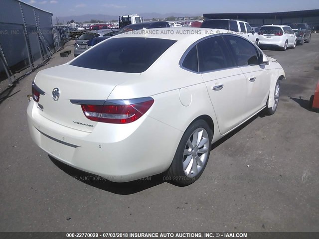 1G4PR5SKXD4123217 - 2013 BUICK VERANO CONVENIENCE WHITE photo 4