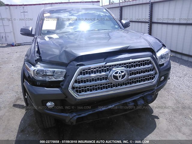 5TFCZ5AN3GX031416 - 2016 TOYOTA TACOMA DBL CAB/SR/SR5/TRD SPT/OR GRAY photo 6