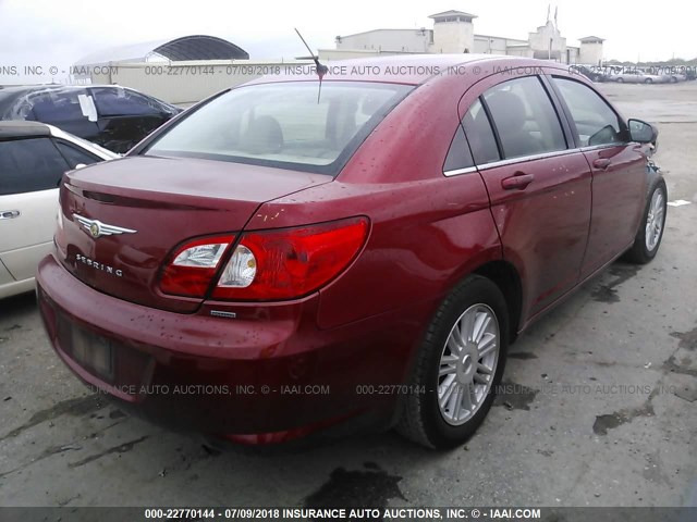 1C3LC56K67N680854 - 2007 CHRYSLER SEBRING TOURING RED photo 4