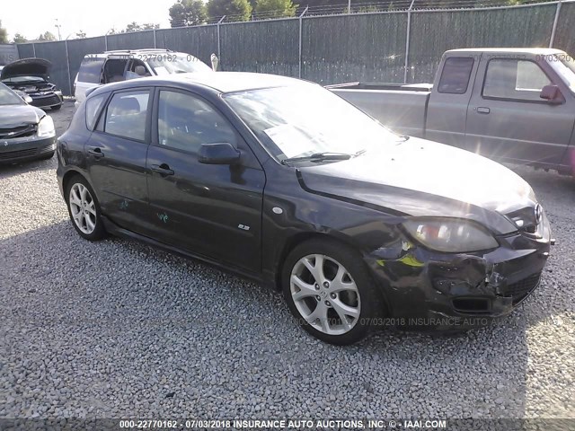 JM1BK344X81829021 - 2008 MAZDA 3 HATCHBACK BLACK photo 1