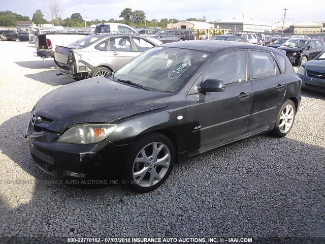 JM1BK344X81829021 - 2008 MAZDA 3 HATCHBACK BLACK photo 2