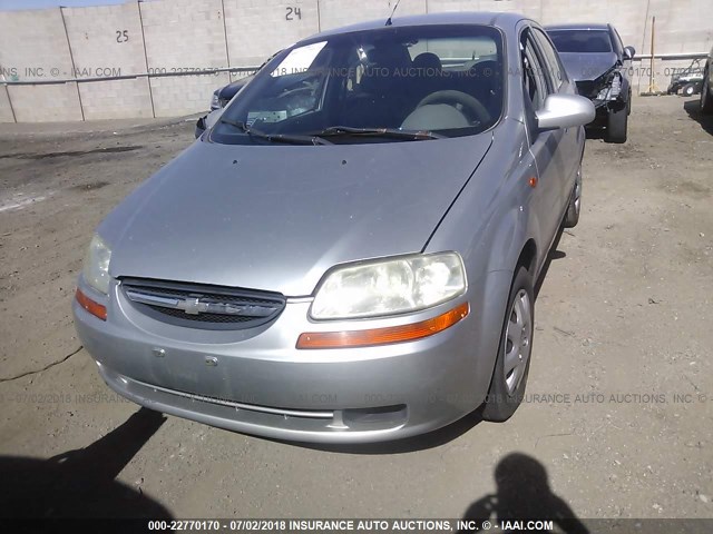 KL1TD52664B230997 - 2004 CHEVROLET AVEO SILVER photo 6