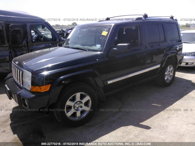 1J8HH582X8C153003 - 2008 JEEP COMMANDER LIMITED BLACK photo 2