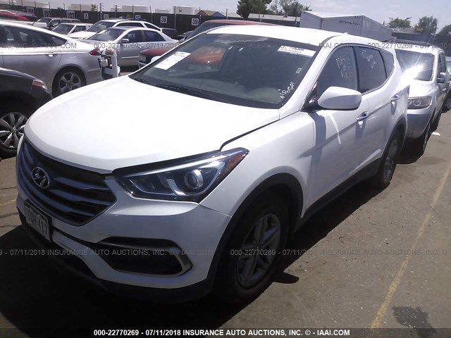 5NMZTDLB0HH023681 - 2017 HYUNDAI SANTA FE SPORT  WHITE photo 2