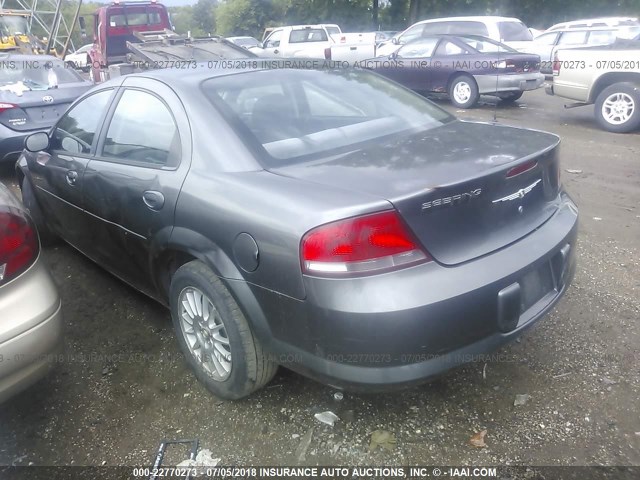 1C3EL46X04N370810 - 2004 CHRYSLER SEBRING LX GRAY photo 3