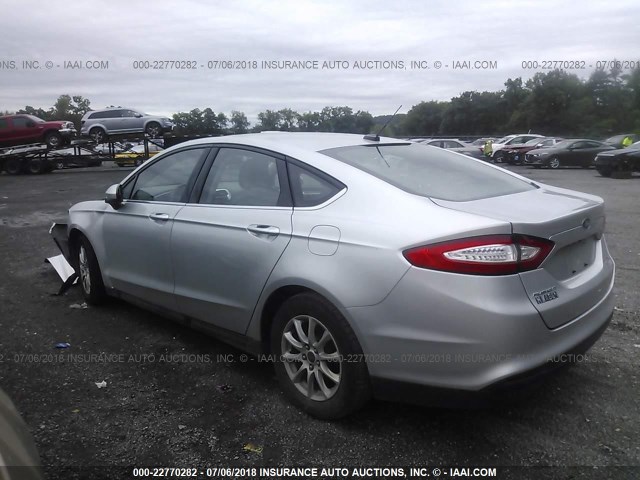 3FA6P0G7XFR251888 - 2015 FORD FUSION S SILVER photo 3