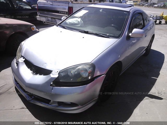 JH4DC54815S001898 - 2005 ACURA RSX SILVER photo 2