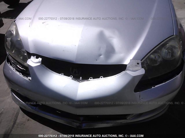 JH4DC54815S001898 - 2005 ACURA RSX SILVER photo 6