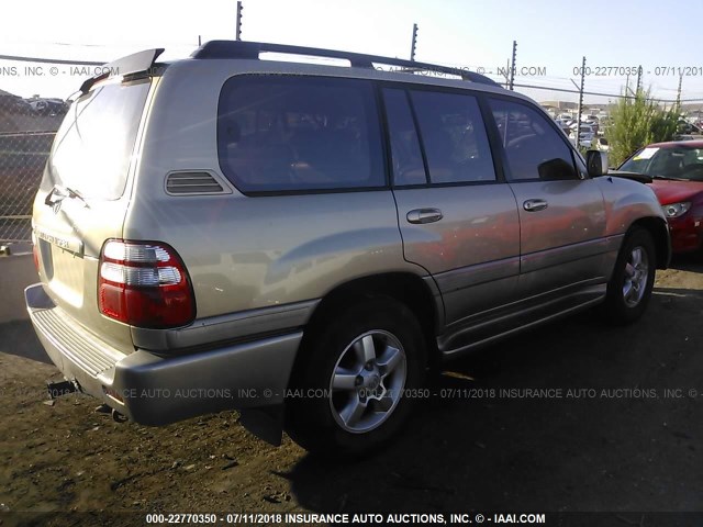 JTEHT05J932047611 - 2003 TOYOTA LAND CRUISER  GOLD photo 4