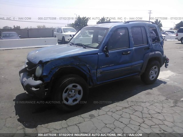 1J4FK48163W707253 - 2003 JEEP LIBERTY SPORT/FREEDOM ლურჯი ფოტო 2