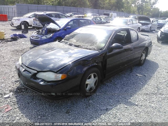 2G1WX15K029282664 - 2002 CHEVROLET MONTE CARLO SS BLACK photo 2