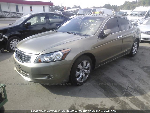 1HGCP36808A072640 - 2008 HONDA ACCORD EXL GOLD photo 2