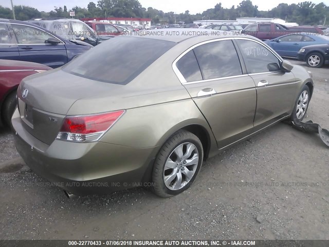 1HGCP36808A072640 - 2008 HONDA ACCORD EXL GOLD photo 4