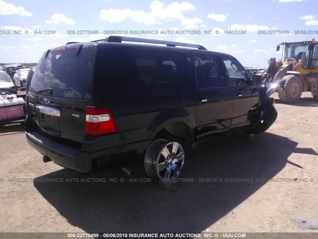 1FMFK205X7LA31563 - 2007 FORD EXPEDITION EL LIMITED BLACK photo 4