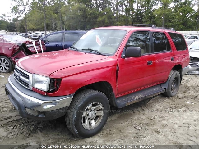 JT3GM84R3X0042610 - 1999 TOYOTA 4RUNNER RED photo 2