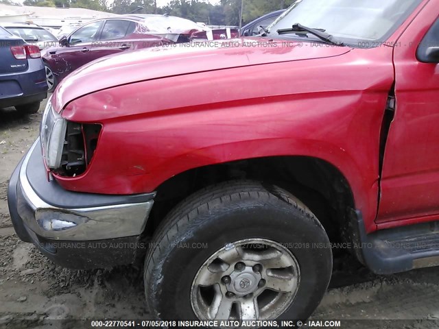 JT3GM84R3X0042610 - 1999 TOYOTA 4RUNNER RED photo 6