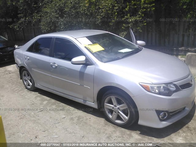 4T1BF1FK2CU160735 - 2012 TOYOTA CAMRY SE/LE/XLE SILVER photo 1