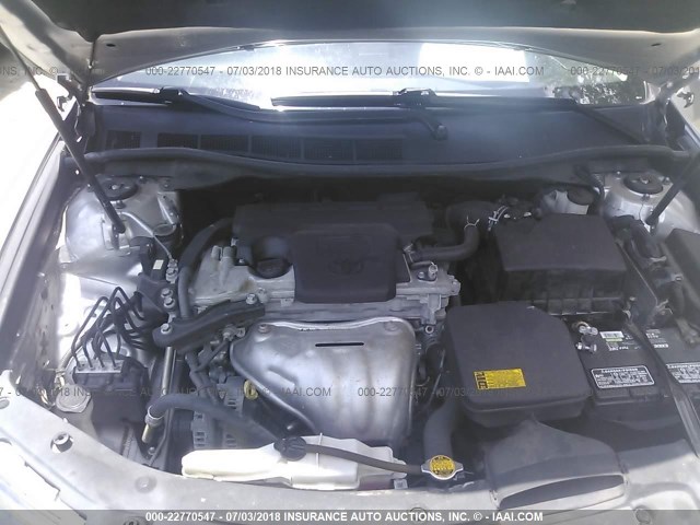 4T1BF1FK2CU160735 - 2012 TOYOTA CAMRY SE/LE/XLE SILVER photo 10