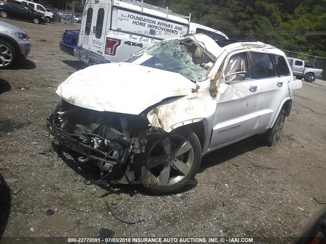 1C4RJECG0FC749561 - 2015 JEEP GRAND CHEROKEE OVERLAND WHITE photo 2