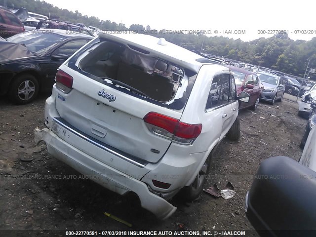 1C4RJECG0FC749561 - 2015 JEEP GRAND CHEROKEE OVERLAND WHITE photo 4